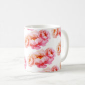 Tasse à design tendance avec fleurs de rose (Devant droit)