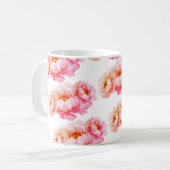 Tasse à design tendance avec fleurs de rose (Devant gauche)