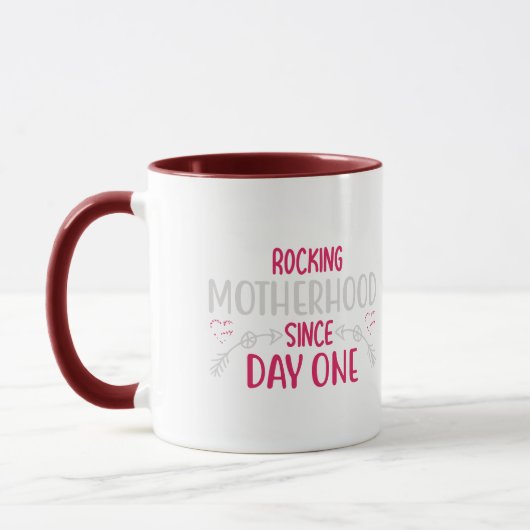 Tasse à deux tons avec typographie mignonne POM MO (Gauche)