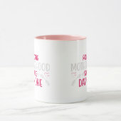 Tasse à deux tons avec typographie mignonne POM MO (Centre)