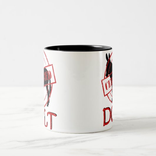 Tasse à deux tons certifiée par balourd (Centre)