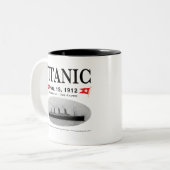 Tasse à deux tons de bateau titanique de fantôme (Devant gauche)