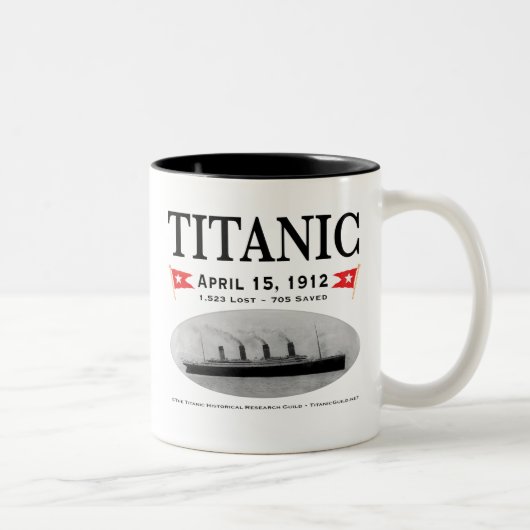 Tasse à deux tons de bateau titanique de fantôme (Droit)