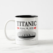 Tasse à deux tons de bateau titanique de fantôme (Gauche)