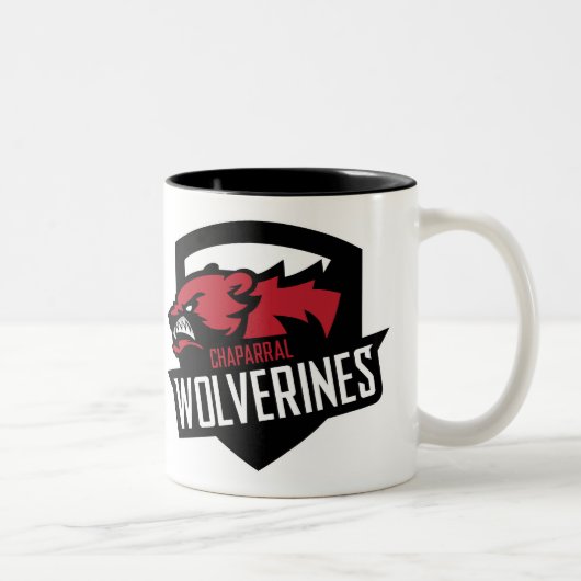 Tasse à deux tons de bouclier de ChapLAX Wolverine (Droit)