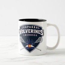 Tasse à deux tons de bouclier de ChapLAX Wolverine