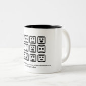 Tasse à deux tons de choix de caractère, 11 onces (Devant droit)