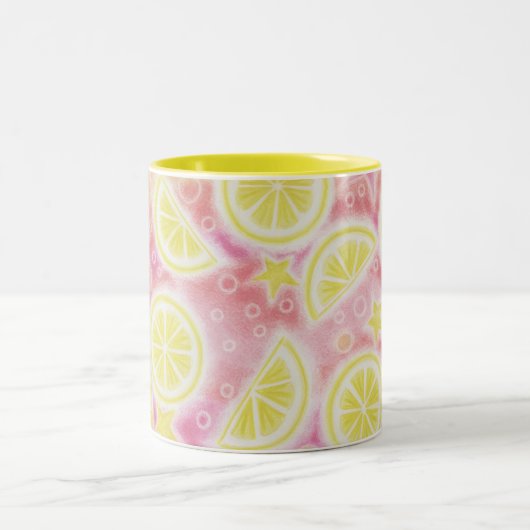 Tasse à deux tons de citron rose (Centre)