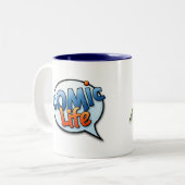 Tasse à deux tons de la vie comique (Devant gauche)