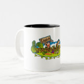 Tasse à deux tons de logo de Farmaholic (Devant gauche)