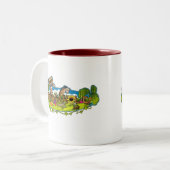 Tasse à deux tons de logo de Farmaholic (2 (Devant gauche)