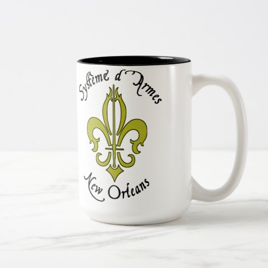 Tasse à deux tons de logo de SDA NOLA B&G (Droit)