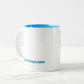 Tasse à deux tons de Righty de boutique de Bitchen (Devant gauche)