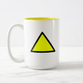 Tasse à deux tons de triangle jaune (Gauche)