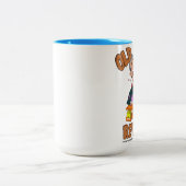 Tasse à deux tons de vieux examens nerd grande (Centre)