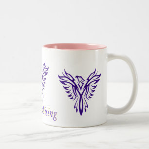 Tasse à deux tons en hausse pourpre majestueuse de