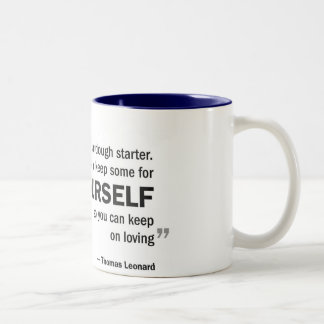 Tasse à deux tons - le 'amour est comme le levain…