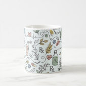 Tasse à doodle de pharmacie dessinée à la main | B (Centre)