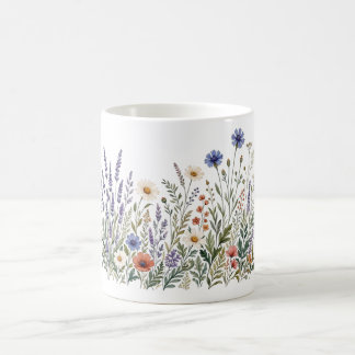 Tasse à eau-fleur sauvage bohème aquarelle