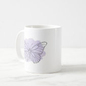 Tasse à eau minimaliste papillon lavande (Devant gauche)