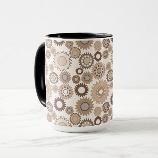 Tasse à engrenages marron (Devant gauche)