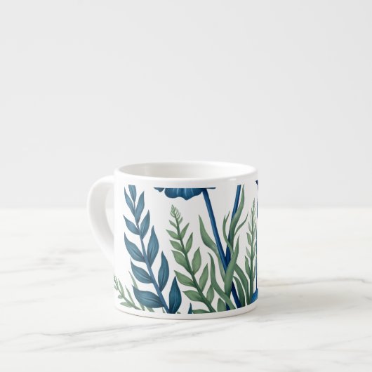 Tasse à espresso Boho Botanique, Mug de café éléga (Devant gauche)