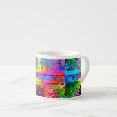 Tasse à espresso hippie super des années 70 (Devant droit)