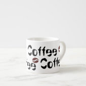 Tasse à expresso Big Words Funky Coffee Beans (Devant droit)
