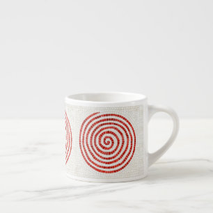 Tasse à expresso en mosaïque à moulinets