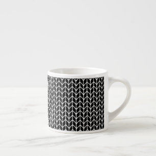 Tasse à expresso en tricot noir