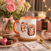 Tasse à expresso hérisson romantique mignonne – Co