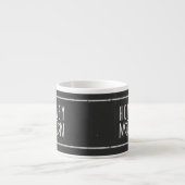 Tasse à expresso Rustique Noir Tableau de Noces (Devant)