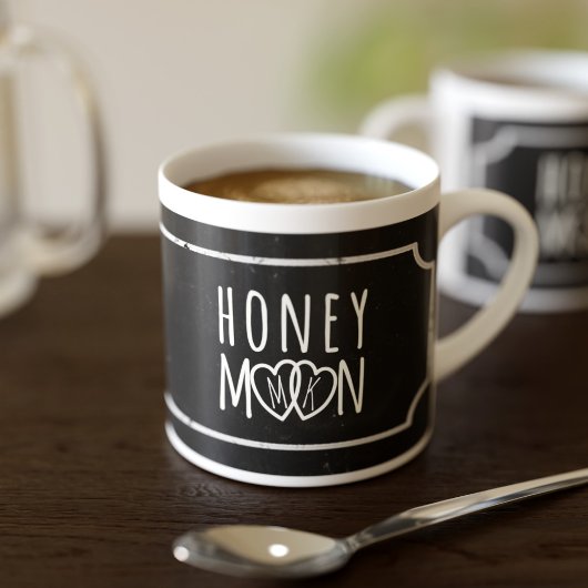 Tasse à expresso Rustique Noir Tableau de Noces