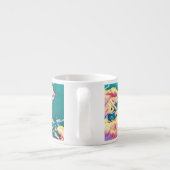 Tasse à expresso stylisée ciel turquoise (Dos)