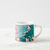 Tasse à expresso stylisée ciel turquoise (Droite)
