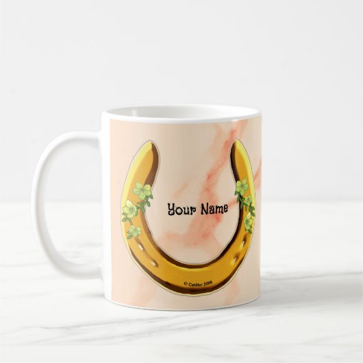 Tasse à fer à cheval Fleur Jaune (Gauche)