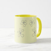 tasse à fleur jaune (Devant droit)