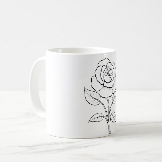 tasse à fleurs (Devant gauche)