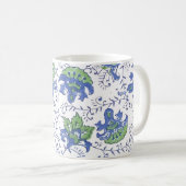 Tasse à fleurs en impression par blocage (Devant droit)