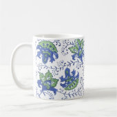 Tasse à fleurs en impression par blocage (Gauche)
