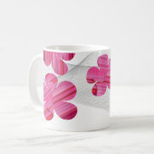 Tasse à fleurs géométriques roses (Devant gauche)