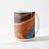Tasse à fluide géode ambre et magenta (Devant droit)