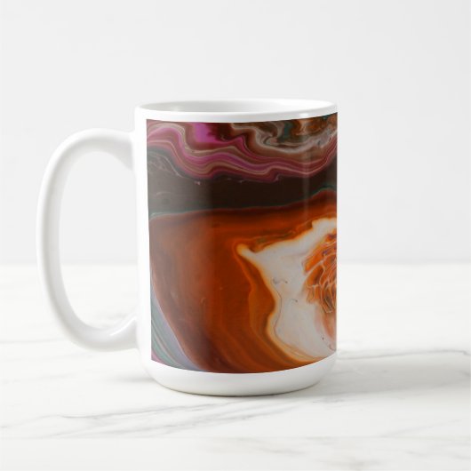Tasse à fluide géode ambre et magenta (Gauche)