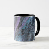 Tasse à flux abstrait violet et sarcelle (Devant droit)