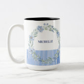Tasse à guirlande de fleurs personnalisée  (Gauche)