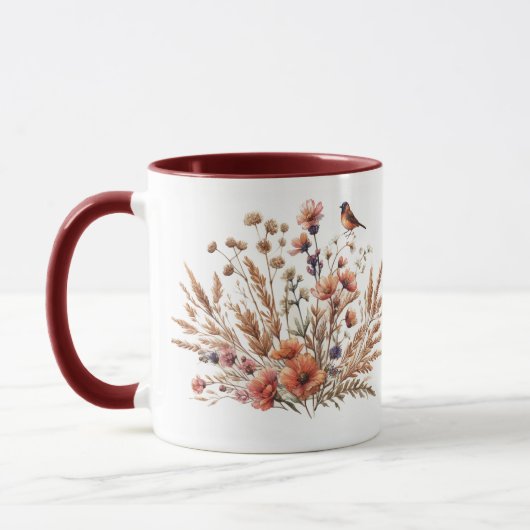 Tasse à impression florale (Gauche)