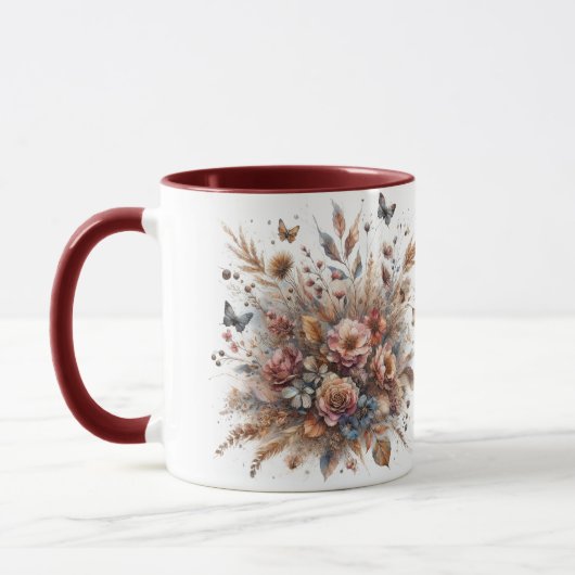 Tasse à impression florale (Gauche)