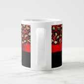 Tasse à impression léopard rouge, or et noir avec (Dos)