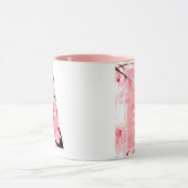Tasse à initiale A florale | Nom et traits personn (Centre)