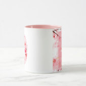 Tasse à initiale D florale | Nom et traits personn (Centre)